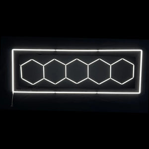 NORTHLUMEN™ Hexagon LED-lys med ramme – 5 paneler