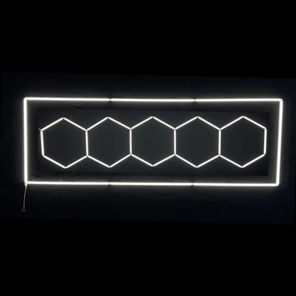 NORTHLUMEN™ 5-Grid Hexagon LED Light with frame