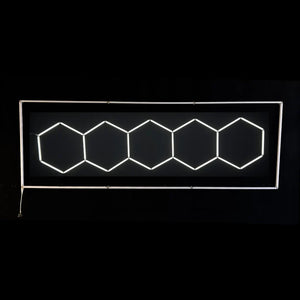 NORTHLUMEN™ Hexagon LED-lys med ramme – 5 paneler