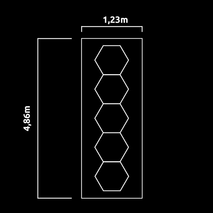 NORTHLUMEN™ 5-Grid Hexagon LED Light with frame